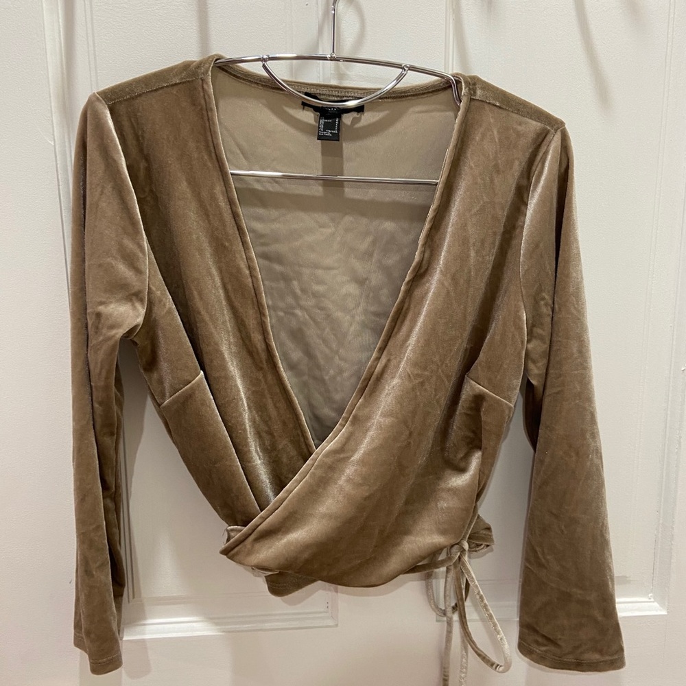 Velvet Wrap Top